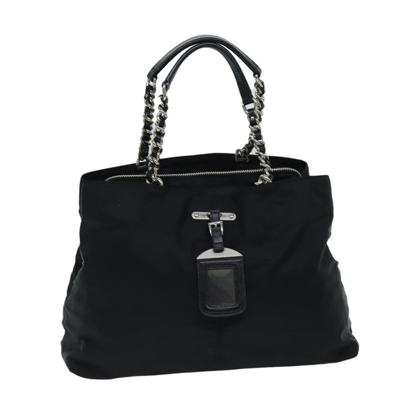 PRADA Tote Bag Nylon Black Auth 75367 - Picture 1 of 16